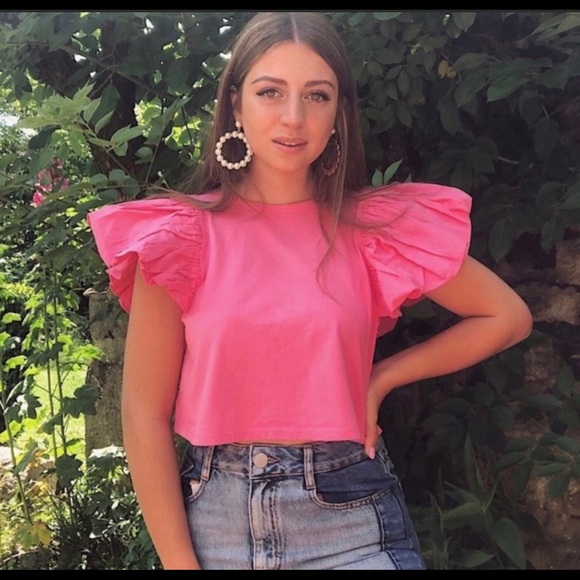 zara belted voluminous top